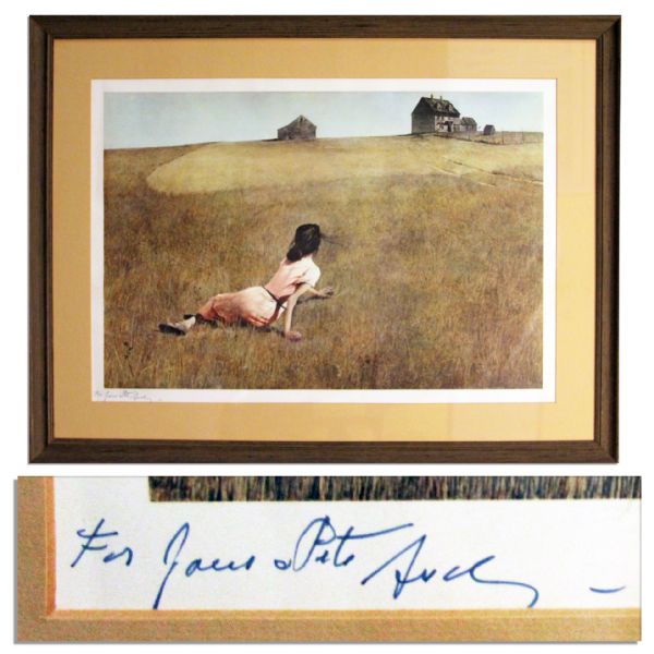 Andrew Wyeth Signs His Iconic ''Christina's World'' Print