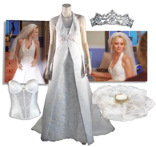''Desperate Housewives'' Screen-Worn Wedding Dress & Tiara -- Worn by Actress Helena Mattson