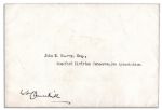 Winston Churchill Signed 10 Downing Street Envelope -- From His Final Days as Prime Minister Which Housed His Resignation Letter