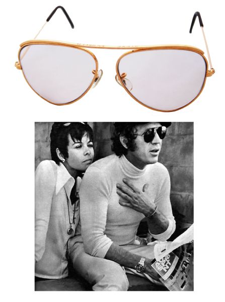 Steve McQueen Screen-Worn Sunglasses From 1970's Racecar Picture Le Mans