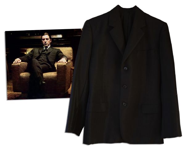 Al Pacino Godfather II Screen-Worn Suit Jacket -- From The Scene When Michael Corleone Reveals to Fredo He is Aware of His Betrayal -- ''...You broke my heart...''
