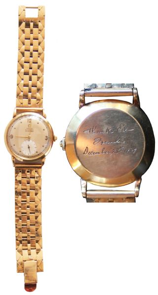 Ed Sullivan Gold Tiffany's Wristwatch -- Gifted to Him by Frank Sinatra