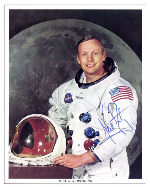Neil Armstrong Signed 8'' x 10'' Photo -- Uninscribed With Bold Signature -- With PSA/DNA COA