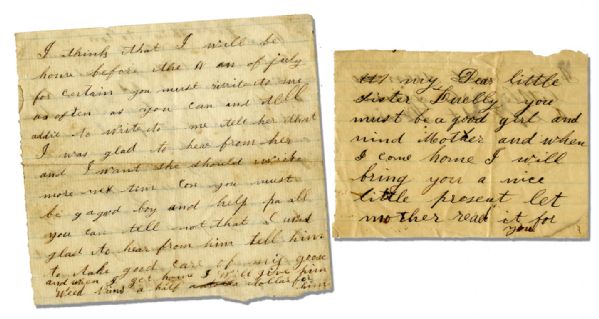 Shiloh POW Letter & Photo Lot -- Fort Donelson: ''...bullets came as close as I cared having them. Mother...one poor man...had his leg shot off just so it hung on and the other fell right on me...''