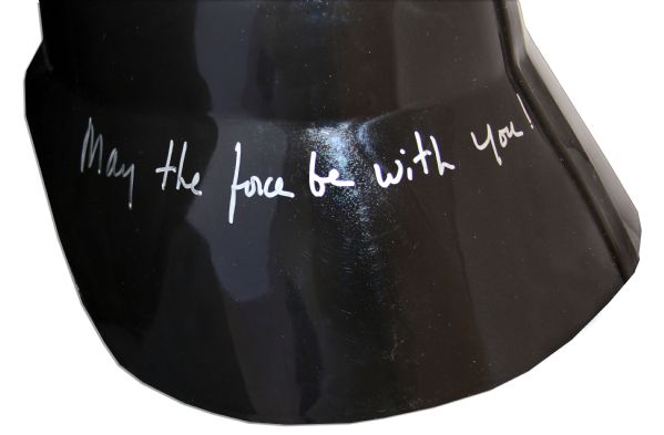 James Earl Jones Signed ''Star Wars'' Darth Vader Helmet -- Jones Also Inscribes ''May the force be with you!''