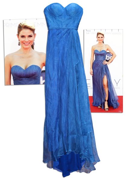 Emmy Gown Worn by Maria Menounos in 2012 -- Designed by Oliver Tolentino From Eco Fabric Made of Pineapple Fiber