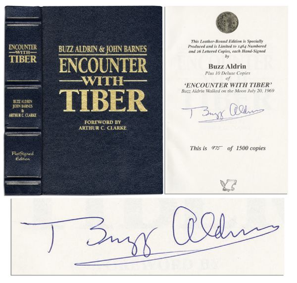 Buzz Aldrin ''Encounter With Tiber'' -- Limited Edition Book Signed -- #975 of 1,500 -- Fine