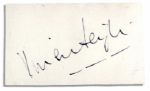 Screen Siren Vivien Leigh Signature on a 3 x 2 Card -- Near Fine