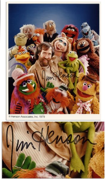 Puppeteer Jim Henson Signed Photo With the Muppets