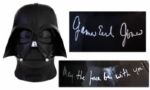 James Earl Jones Signed Star Wars Darth Vader Helmet -- Jones Also Inscribes May the force be with you!