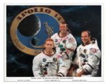 Apollo 14 Crew-Signed 10 x 8 Photo -- Alan Shepard, Stuart Roosa and Edgar Mitchell