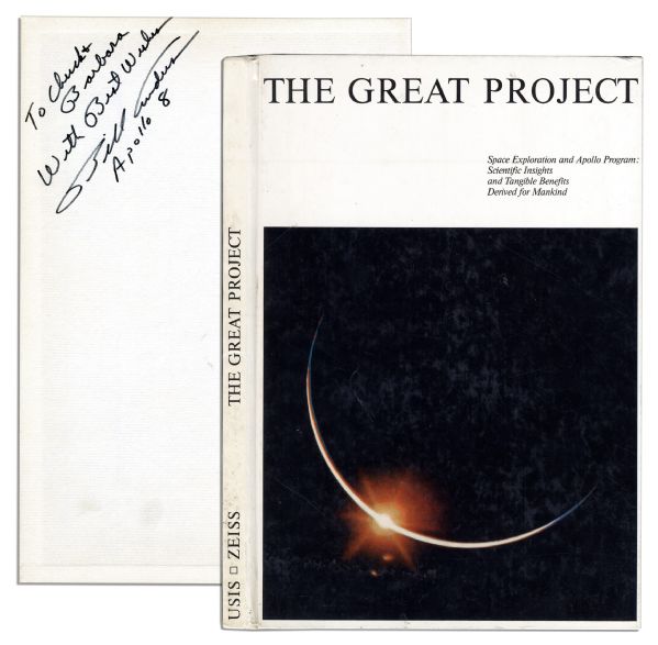 Apollo 8 Pilot William Anders Signed Coffee Table Book About the Apollo Program -- ''The Great Project'' -- With PSA/DNA COA