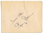 George Burns and Gracie Allen Signatures -- Clear Signatures From Infamous Comedy Couple -- 5.5 x 4.5 -- Near Fine