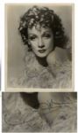 8 x 10 Semi-Matte Photo Signed by Screen Siren Marlene Dietrich -- From Destiny Rides Again -- Some Toning to Edges, Else Fine