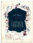 Walt Disney Signed Fantasia Program -- With Phil Sears COA