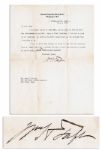 William Howard Taft Letter Signed as Chief Justice -- ...My work on the Court monopolizes all the strength that I can give to it... -- 1924