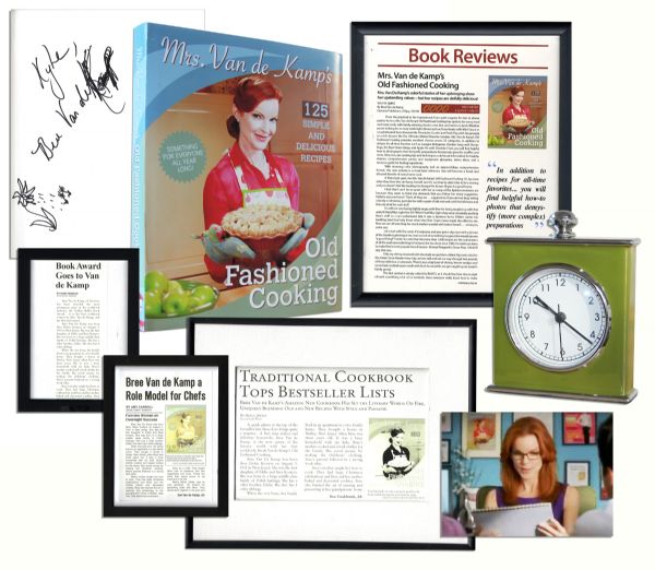 Marcia Cross Signed Desperate Housewives Screen-Used Cookbook -- With Other Screen-Used Props From Her Character Bree's Kitchen Set -- With COA From ABC Studios