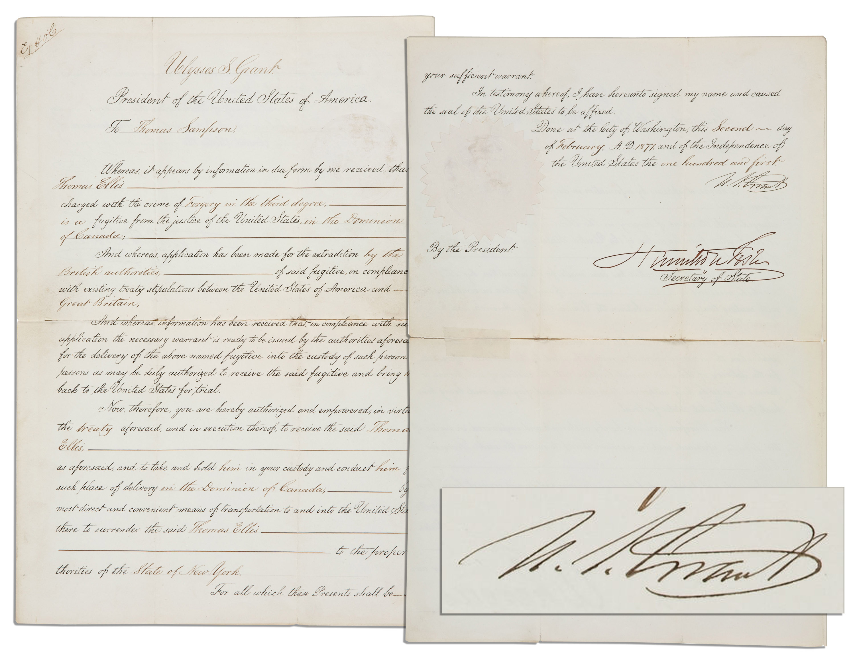 U.S. Grant Autograph