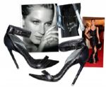 Supermodel Gisele Bundchen Signed Givenchy Heels -- Worn to the 2012 Met Gala With Husband Tom Brady -- With 8 x 10 Signed Photo of Gisele
