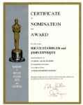 Academy Award Nomination for Sound Effects Editing From the 1994 Film Clear And Present Danger
