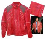 Michael Jacksons Iconic Beat It Stage-Worn Jacket -- Signed by the King of Pop in the Thriller Era in 1988