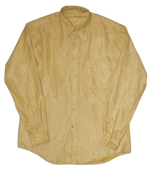 Elvis Presley Worn and Owned Suede Shirt -- With LOA by Elvis' Manager Colonel Tom Parker