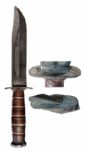 Rene Gagnons Personally Owned Marines-Issued Knife -- Likely Used at Iwo Jima -- From Rene Gagnons Estate