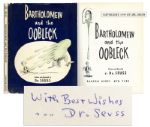 Dr. Seuss Signed First Edition of Bartholomew and the Oobleck -- Scarce 1949 Title Signed
