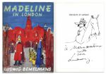 Ludwig Bemelmans Madeline in London Signed -- With Beautiful Hand Drawn Sketch of a Child on a Horse