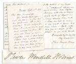 Oliver Wendell Holmes Autograph Letter Signed -- ...My dear Young Lady, you shall have your wish, so far as a few times are concerned...