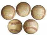 San Francisco Seals 1942 Team Signed Baseball -- Signed by 20 Members Including Lefty ODoul and Sam Gibson