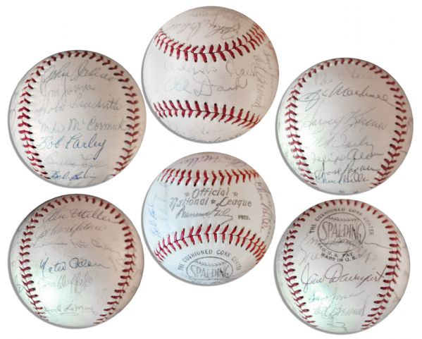 1961 San Francisco Giants Team Signed Baseball -- With 28 Signatures -- Willie Mays, Orlando Cepeda & More -- From the Larry Jansen Estate