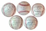 Fantastic Signed Baseball of Early 1950s All-Stars -- With 30+ Signatures Including Jackie Robinson, Preacher Roe, Gil Hodges, Larry Jansen & More -- From the Larry Jansen Estate