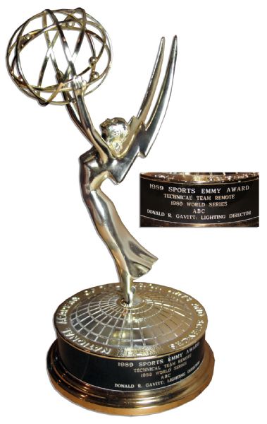 Sports Emmy From ABC's Broadcast of 1989 World Series in San Francisco -- Coincided With The Loma Prieta Earthquake, the First Time a Major U.S. Earthquake Occurred During a Live Broadcast