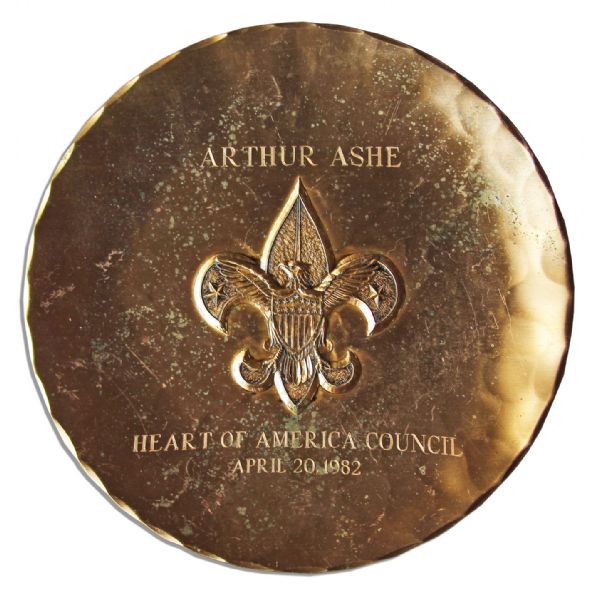 Arthur Ashe ''Heart of America Council'' Bronze Plate
