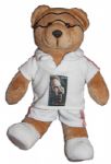 Arthur Ashe Teddy Bear Owned by His Family -- With the Image of the Arthur Ashe 2005 Postage Stamp on Its Shirt