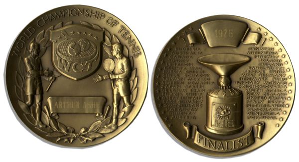 Arthur Ashe's Finalist Medal From the 1976 World Championship of Tennis