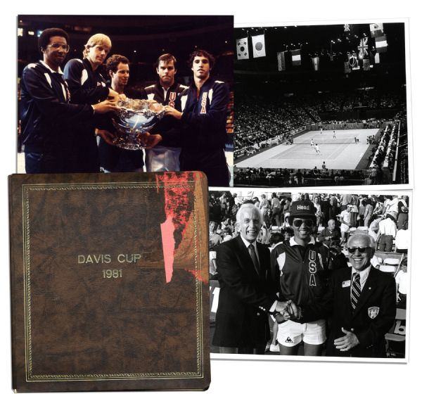 Arthur Ashe Personal Photo Album From the 1981 Davis Cup -- 49 Photos Total