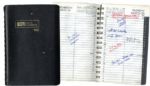Arthur Ashes 1980 Day Planner -- The Year He Retired After Suffering an Unexpected Heart Attack