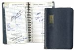 Arthur Ashes Day Planner From 1974 -- The Year He Chronicled in His Book "Portrait in Motion" -- "beat Borg 6-3; 3-6; 6-3"