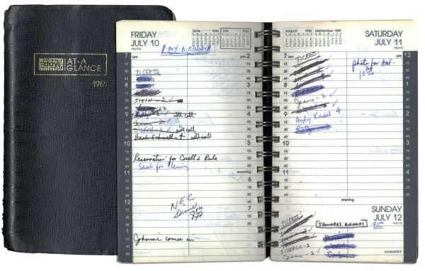 Arthur Ashe's 1981 Day Planner -- The Year He Captained the U.S. Davis Cup Team to Victory