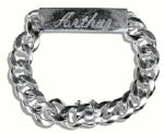 Arthur Ashes Sterling Silver Bracelet -- Engraved Arthur
