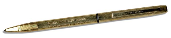 Arthur Ashe's Personally Owned 1977 Wimbledon Pen -- Commemorating the Tournament That He Won in 1975 as the First African American