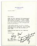 Gerald Ford Presidential Letter Signed With Postscript to Arthur Ashe -- ...You are a fine example for our youth and we are proud of you...