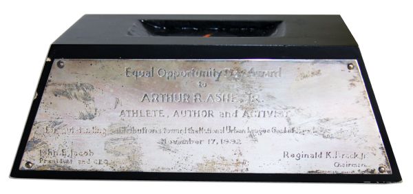 National Urban League Award Base for Arthur Ashe -- Equal Opportunity Day, 1982