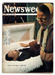 Newsweek Magazine Announcing The Death of Martin Luther King -- Kept by Arthur Ashe and Bearing His Name on Subscribers Mailing Label