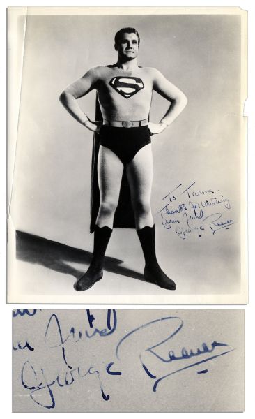 George Reeves Signed Photo as Superman -- The First On-Screen Portrayal of the DC Hero -- With PSA/DNA COA