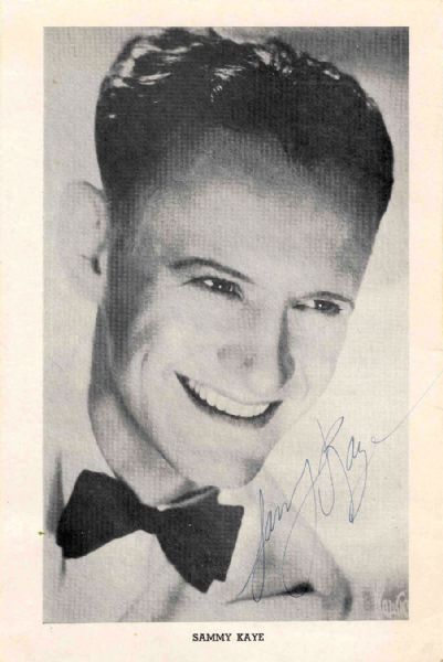 Sammy Kaye Photo Signed in Blue Ink -- 1941 -- 6'' x 9'' -- Very Good