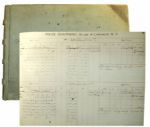 Larchmont, NY Police Department Log Book -- Records Incidents in Larchmont Luxury Community -- 1911-1913 -- 21.5 x 16.5