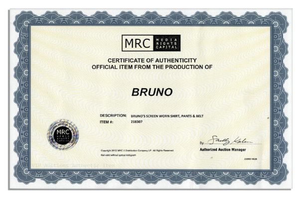 Screen-Worn Costume From ''Bruno'' -- Worn by the Film's Title Character, Sacha Baron Cohen